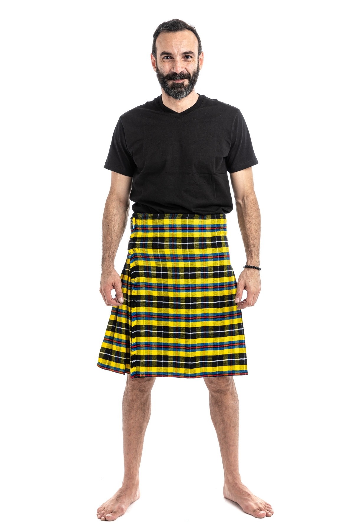 Scottish Cornish Tartan Pleated to Stripes Highland Traditional Active Men Kilts 