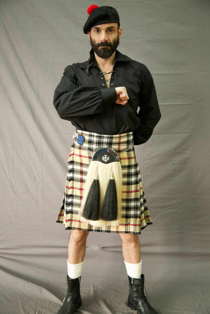 Burberry Tartan Kilt front pose