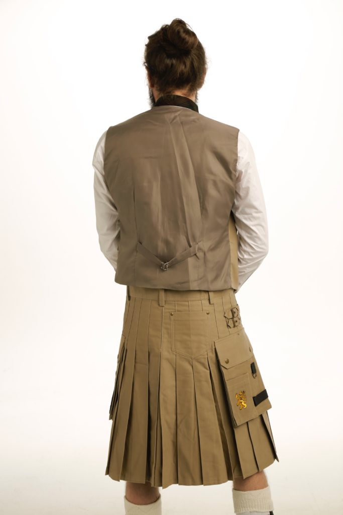 Casual Prince Charlie Kilts Outfit waistcoat Back-waistcoat back