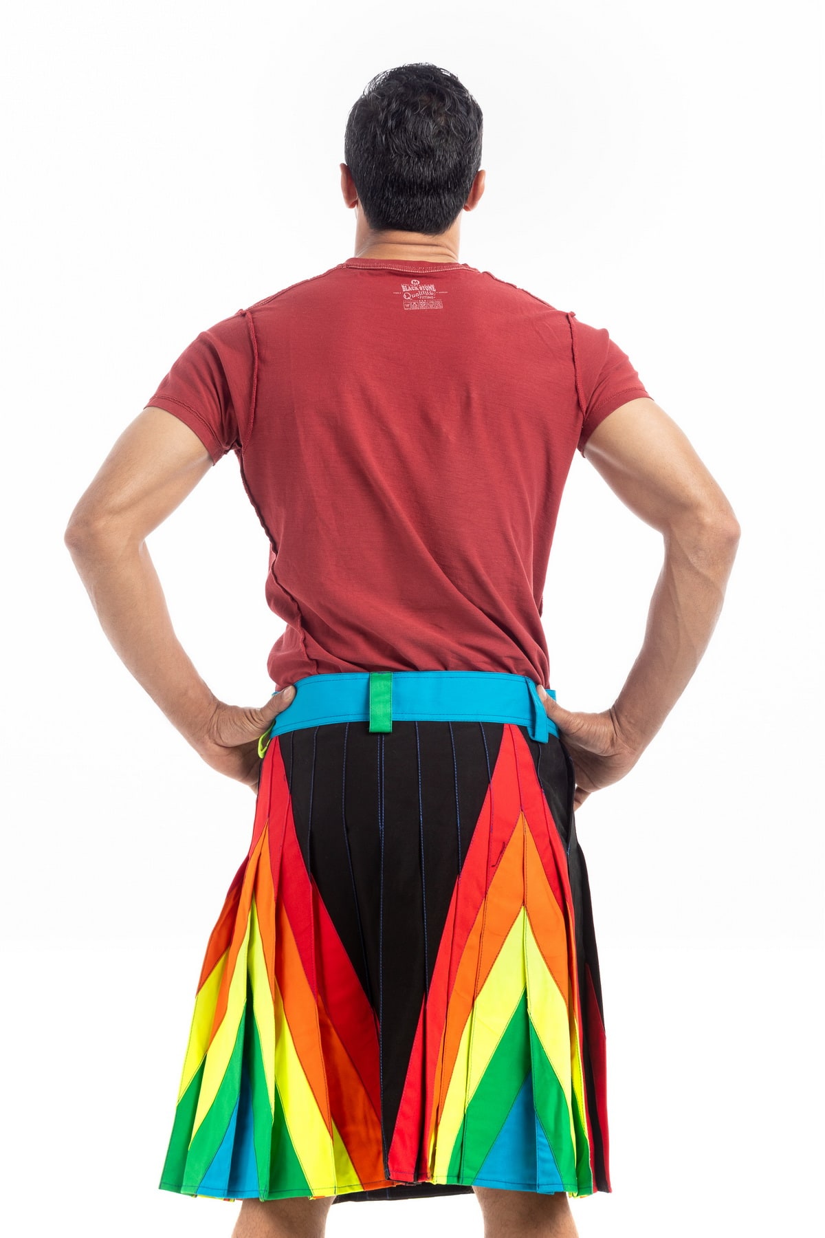 Rainbow Kilt For Stylish Man-back